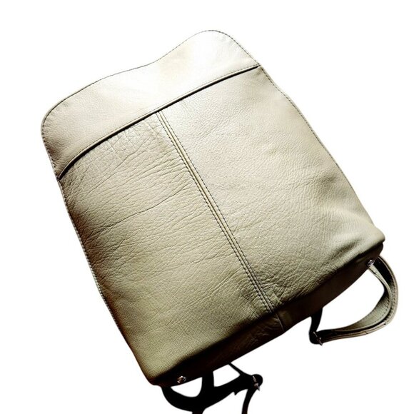 Earthy Taupe Minimalist Genuine Leather Handmade in Mexico Backpack - Picture 1 of 10